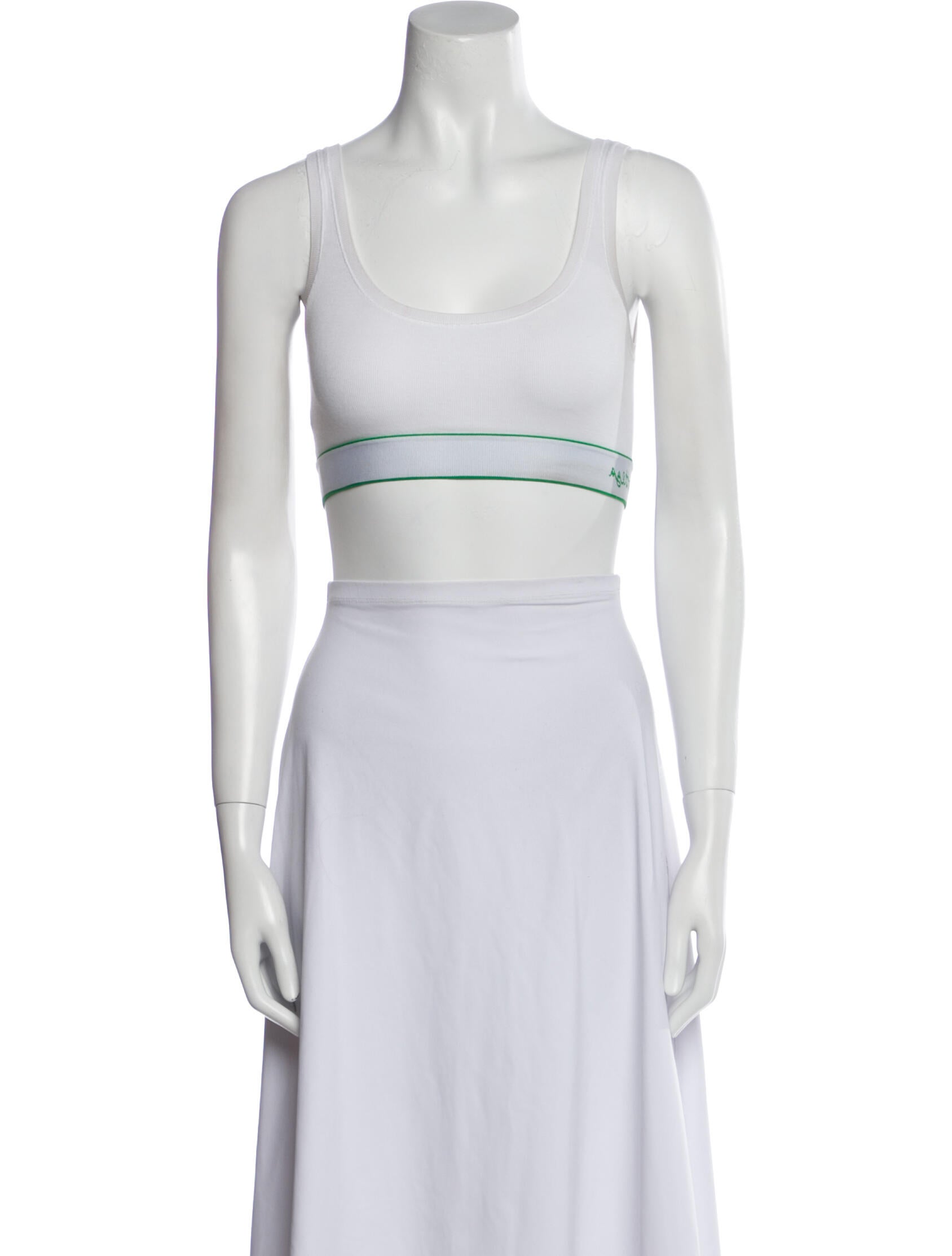 Bottega Veneta Scoop Neck Sleeveless Crop Top